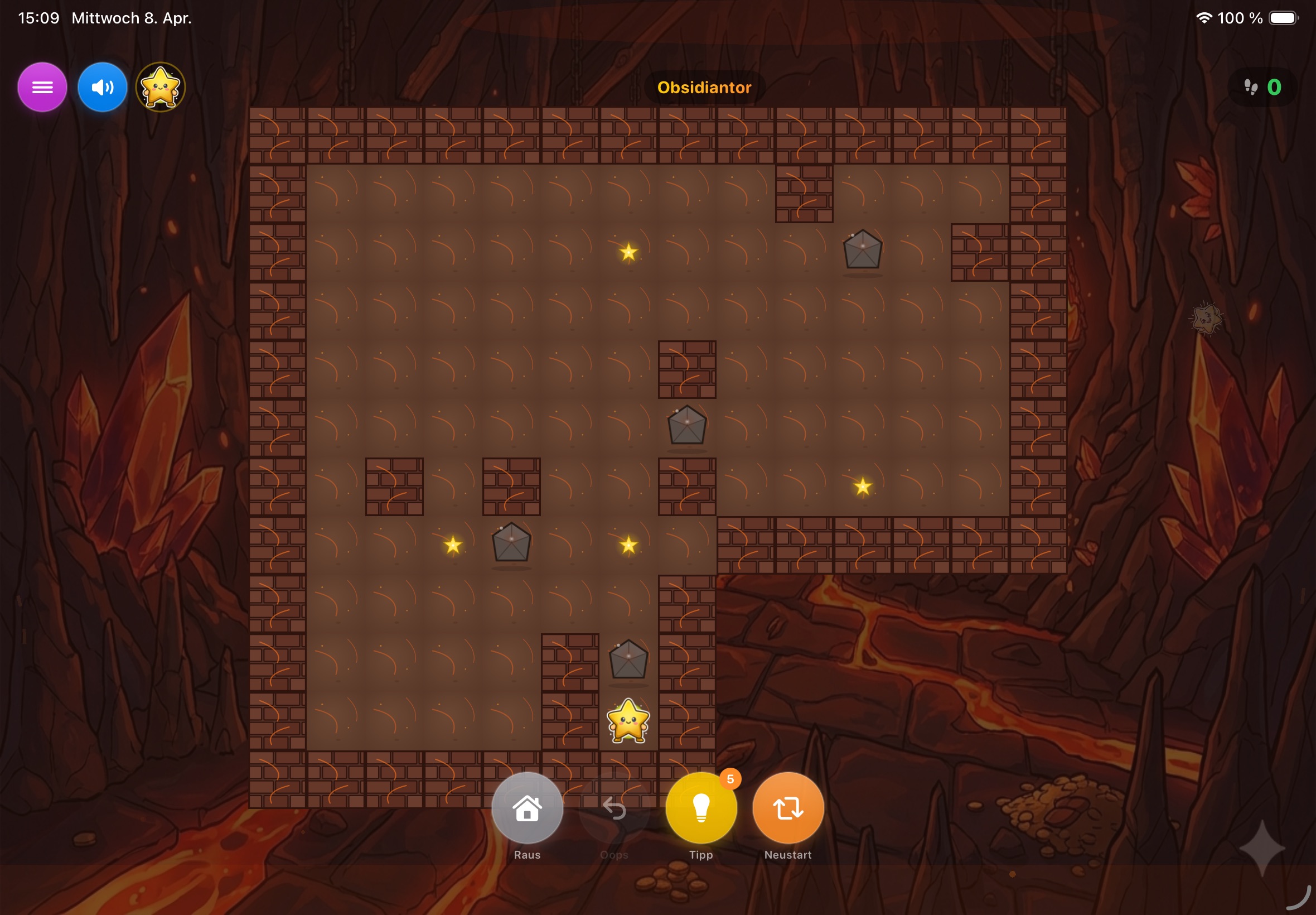 Gameplay auf dem Tablet