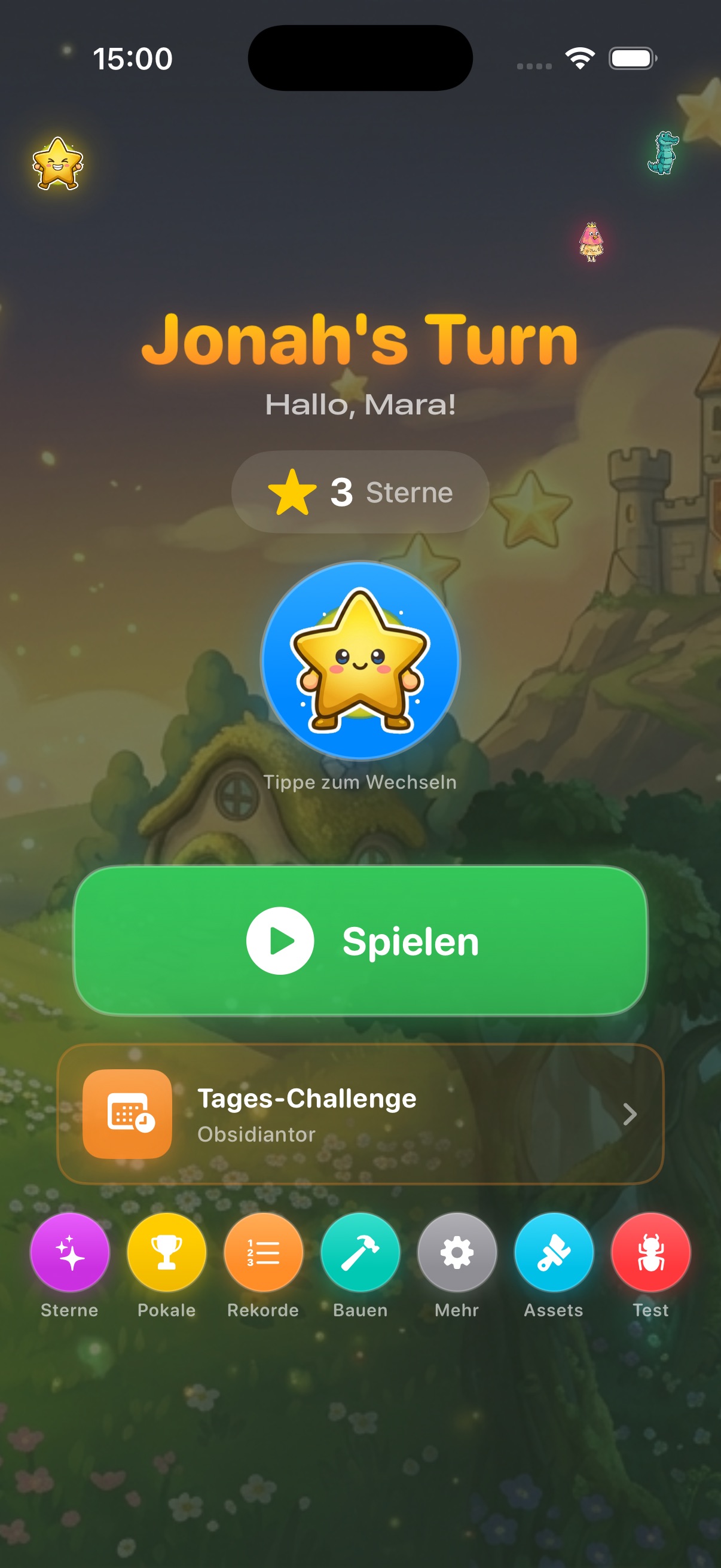 Hauptmenü von Jonah's Turn