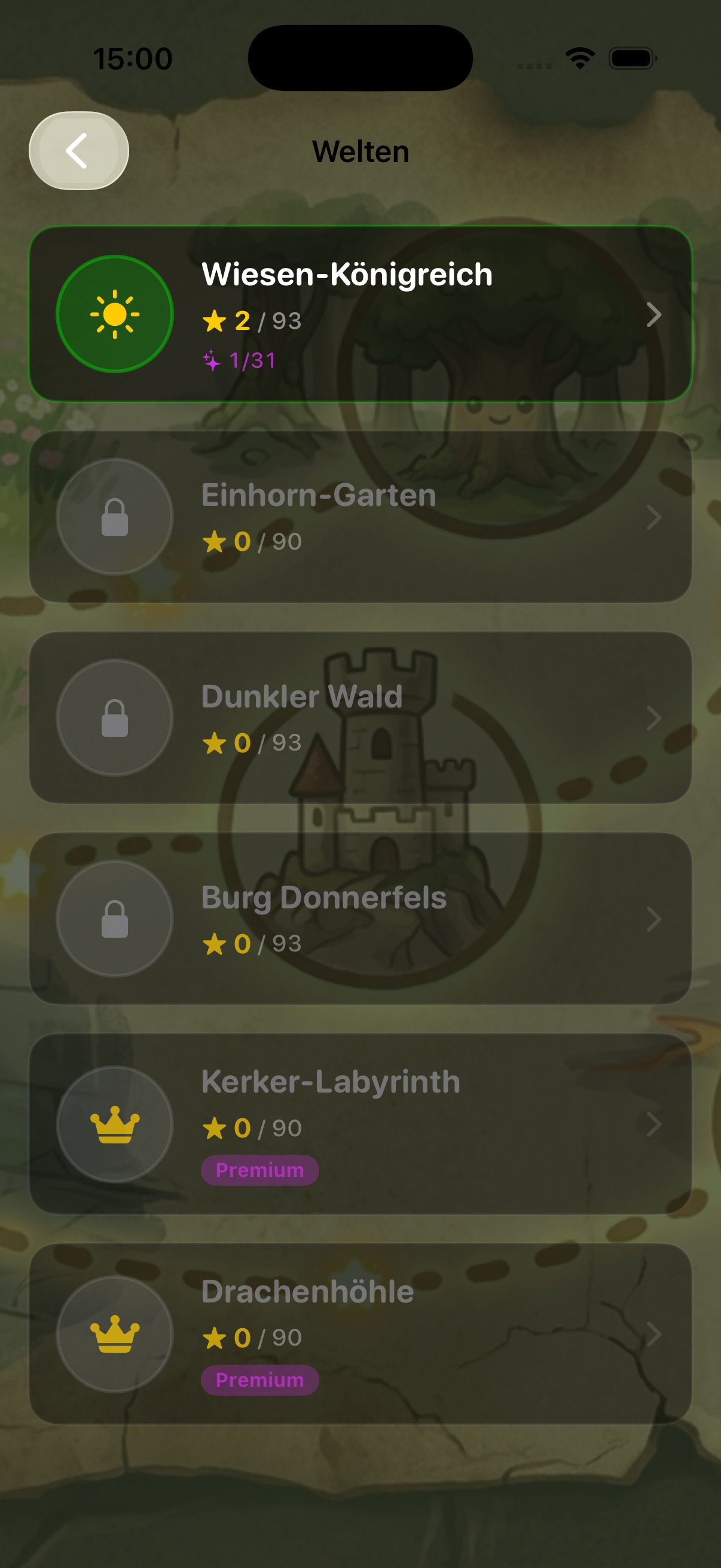 Weltenauswahl in Jonah's Turn
